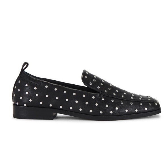 Dolce Vita Beny Stud Black Leather Loafers Size 7.5 - Picture 2 of 9